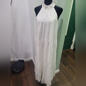 NWT Banana Republic white tiered maxi dress size Medium
